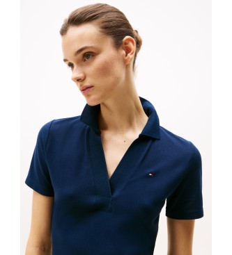 Tommy Hilfiger Kratka polo obleka 1985 v mornariški barvi slim fit