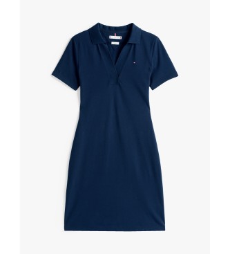 Tommy Hilfiger Kratka polo obleka 1985 v mornariški barvi slim fit
