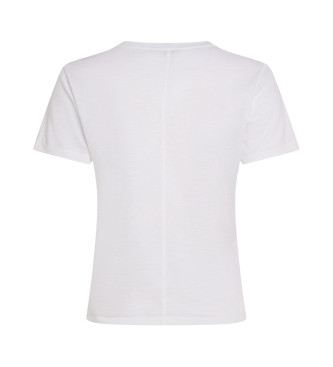 Tommy Hilfiger Wit slim fit t-shirt met korte mouwen