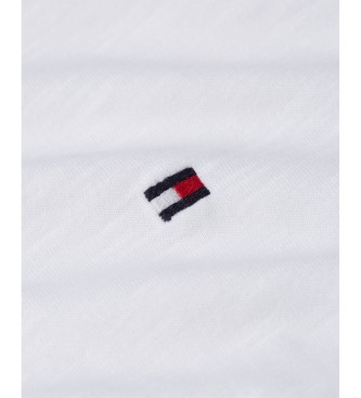 Tommy Hilfiger Weies Kurzarm-T-Shirt mit schmaler Passform