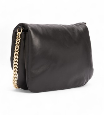 Tommy Hilfiger Borsa in pelle nera con tracolla a catena