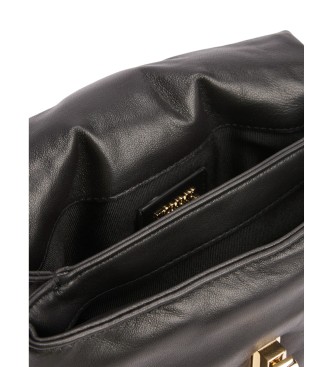 Tommy Hilfiger Borsa in pelle nera con tracolla a catena