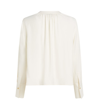 Tommy Hilfiger Blusa ampia beige con scollo a V