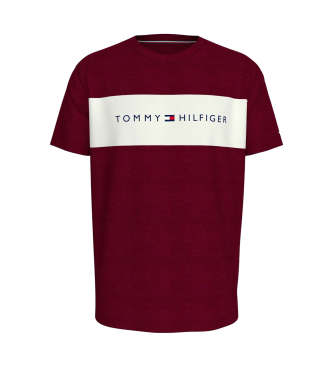 Tommy Hilfiger Original T-shirt med lila frgblockdesign