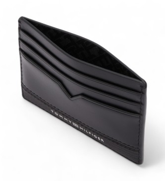 Tommy Hilfiger Porte-cartes de visite en cuir noir