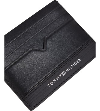 Tommy Hilfiger Porte-cartes de visite en cuir noir