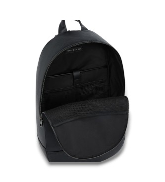 Tommy Hilfiger Rygsk med metallisk logo og sort kornfinish