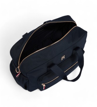 Tommy Hilfiger Wickeltasche mit marineblauem Monogramm