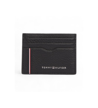 Tommy Hilfiger Porte-cartes Corp en cuir noir