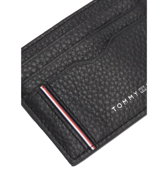 Tommy Hilfiger Porte-cartes Corp en cuir noir