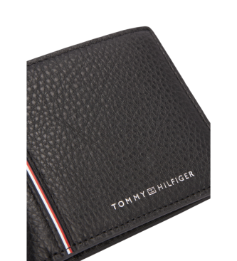 Tommy Hilfiger Portefeuille en cuir Corp Extra noir