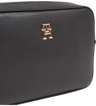 Tommy Hilfiger Bolso de hombro con insignia del monograma negro