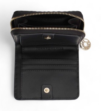 Tommy Hilfiger Portefeuille zipp monogramm en relief noir