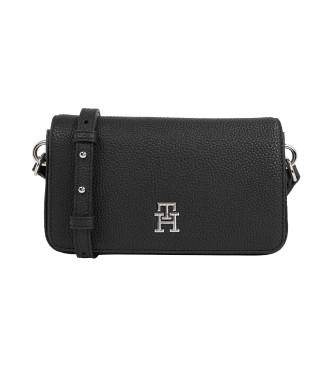 Tommy Hilfiger Ramenska torba Emblem Flap črna