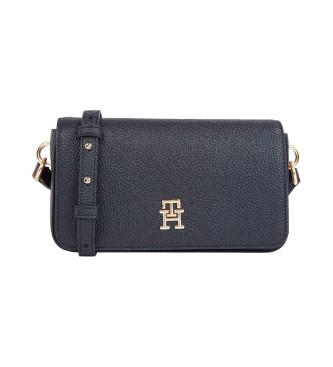 Tommy Hilfiger Bolsa de ombro TH Emblem com aba azul-marinho