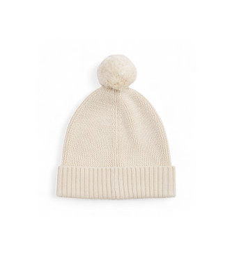 Tommy Hilfiger Bonnet essentiel avec pompon et logo blanc