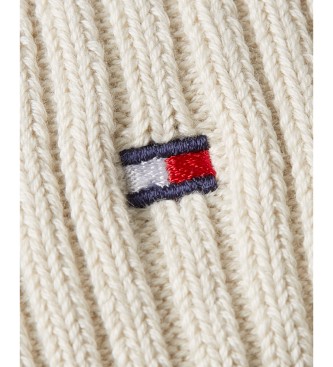 Tommy Hilfiger Essential mssa med pompom och logotyp vit