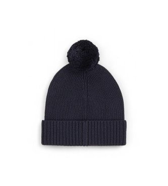 Tommy Hilfiger Essential Hat med pompon og navy-logo  