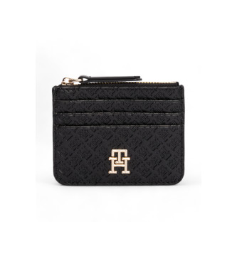 Tommy Hilfiger Embossed card holder   black