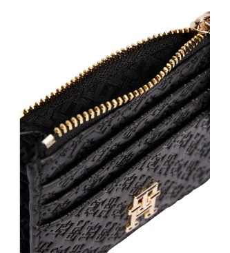 Tommy Hilfiger Embossed card holder   black