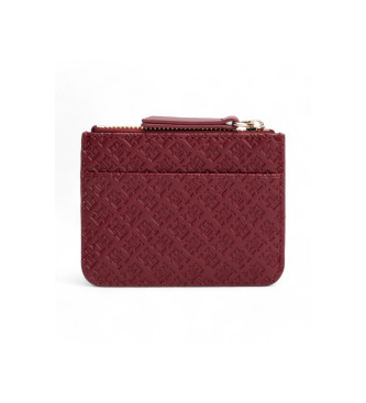 Tommy Hilfiger Maroon embossed card holder  