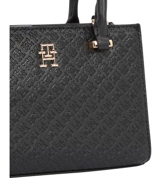 Tommy Hilfiger Sac fourre-tout noir avec monogrammes TH en bas-relief