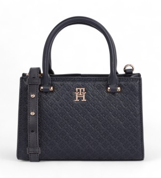 Tommy Hilfiger Tote bag with TH monograms in navy low relief