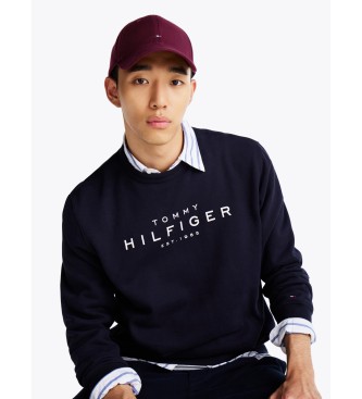 Tommy Hilfiger Cappellino a 6 pannelli in cotone con bandiera lilla