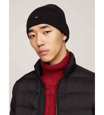 Tommy Hilfiger Bonnet en coton Pima Flag noir