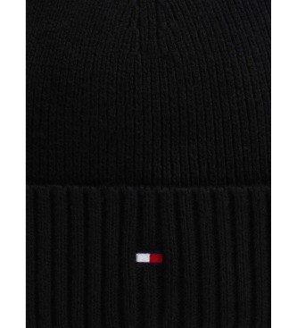 Tommy Hilfiger Gorro Flag em algodo Pima preto