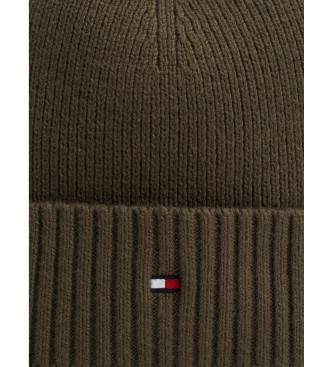 Tommy Hilfiger Bonnet vert Pima avec drapeau