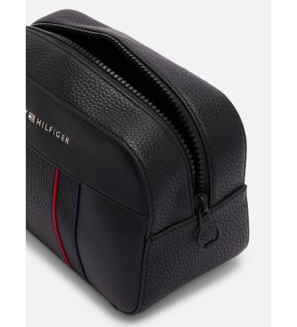 Tommy Hilfiger Kulturbeutel mit Metallic-Logo  schwarz