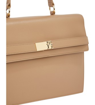 Tommy Hilfiger Beige skuldertaske med klap