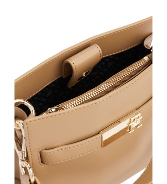 Tommy Hilfiger Bolso satchel Heritage con tachuelas beige