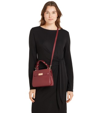 Tommy Hilfiger Borsa a cartella Heritage con borchie bordeaux 