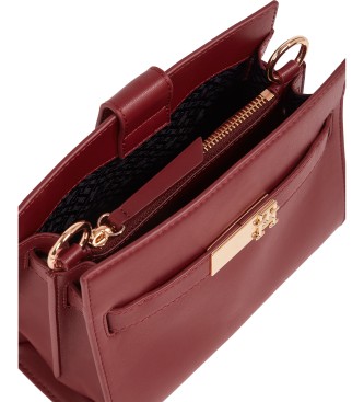 Tommy Hilfiger Heritage satchel bag with maroon studs 