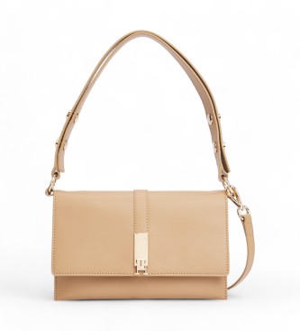 Tommy Hilfiger Heritage axelremsvska med beige nitar