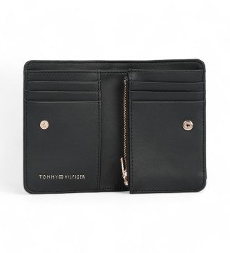 Tommy Hilfiger Heritage-Geldbrse mit faltbarem Design und schlankem schwarzen Design
