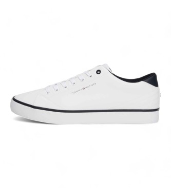 Tommy Hilfiger Białe skórzane buty treningowe Hi Vulc Core Low