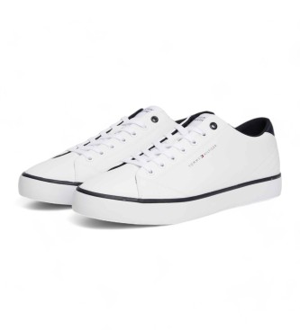 Tommy Hilfiger Białe skórzane buty treningowe Hi Vulc Core Low