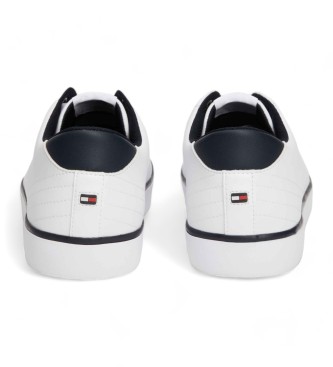 Tommy Hilfiger Białe skórzane buty treningowe Hi Vulc Core Low