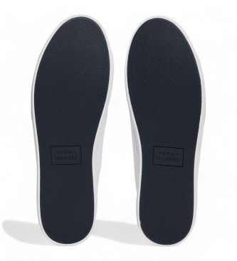 Tommy Hilfiger Białe skórzane buty treningowe Hi Vulc Core Low