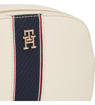 Tommy Hilfiger Biała teksturowana torba na ramię