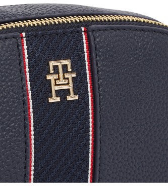 Tommy Hilfiger Granatowa teksturowana torba na ramię