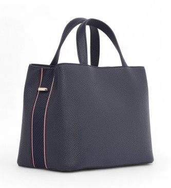 Tommy Hilfiger Bolso satchel con monograma marino