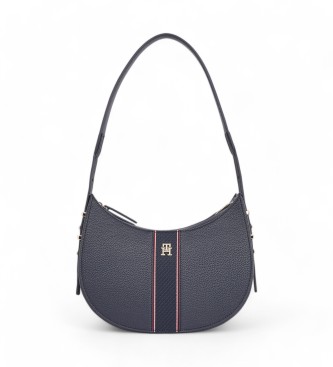 Tommy Hilfiger Hobo bag med marinbl kornig yta