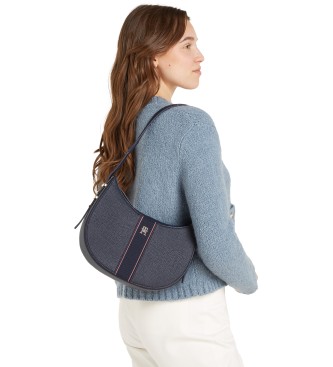 Tommy Hilfiger Hobo-taske med navyfarvet kornfinish