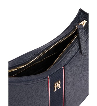 Tommy Hilfiger Hobo bag with navy grained finish