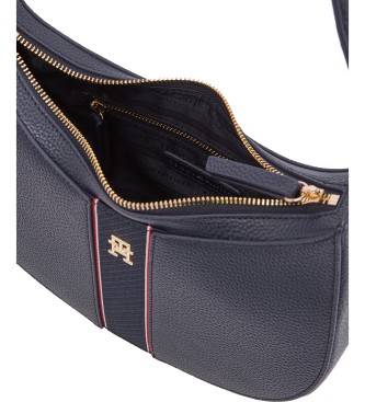 Tommy Hilfiger Hobo-taske med navyfarvet kornfinish