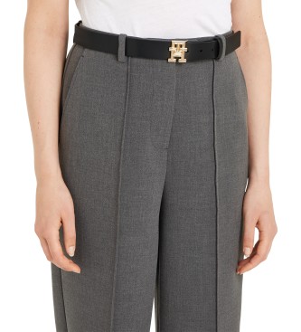 Tommy Hilfiger Ceinture en cuir avec boucle distinctive noire